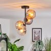 Koyoto lampa sufitowa, kula świetlna 31 cm bursztynowy, przezroczysty, przydymiony, 4-punktowe