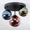 Chehalis Lampa sufitowa, Kula świetlna 32 cm Niebeieski, Zielony, W kolorze miedzi, 3-punktowe