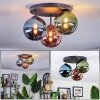 Chehalis lampa sufitowa, kula świetlna 34 cm niebeieski, zielony, miedziany, 3-punktowe
