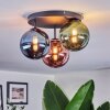 Chehalis lampa sufitowa, kula świetlna 34 cm niebeieski, zielony, miedziany, 3-punktowe
