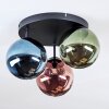 Chehalis Lampa sufitowa, Kula świetlna 34 cm Niebeieski, Zielony, W kolorze miedzi, 3-punktowe