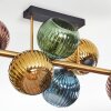 Koyoto lampa sufitowa, kula świetlna złoty, czarny, 8-punktowe