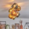 Koyoto lampa sufitowa, kula świetlna złoty, czarny, 8-punktowe