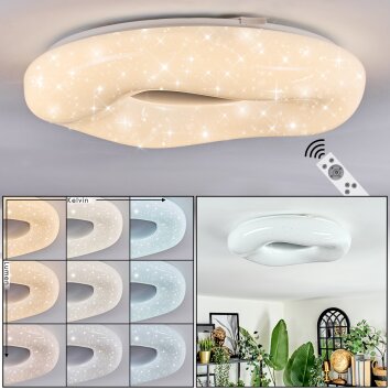 Zuril Lampa sufitowa LED Biały, 1-punktowy, Zdalne sterowanie