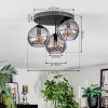 Koyoto Lampa sufitowa, Kula świetlna Przydymiony, 3-punktowe