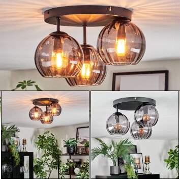Koyoto Lampa sufitowa, Kula świetlna Przydymiony, 3-punktowe Koyoto Lampa sufitowa, Kula świetlna Przydymiony, 3-punktowe