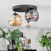 Koyoto lampa sufitowa, kula świetlna 30 cm bursztynowy, przezroczysty, przydymiony, 3-punktowe