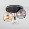 Koyoto lampa sufitowa, kula świetlna 30 cm bursztynowy, przezroczysty, przydymiony, 3-punktowe