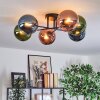 Gastor lampa sufitowa, kula świetlna 62 cm niebeieski, zielony, miedziany, 6-punktowe