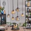 Ripoll lampa wisząca, kula świetlna, lampa wisząca bursztynowy, przezroczysty, przydymiony, 6-punktowe