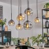 Ripoll lampa wisząca, kula świetlna, lampa wisząca bursztynowy, przezroczysty, przydymiony, 6-punktowe