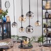 Ripoll lampa wisząca, kula świetlna, lampa wisząca bursztynowy, przezroczysty, przydymiony, 6-punktowe