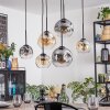 Ripoll Lampa wisząca, Kula świetlna, Lampa wisząca W kolorze bursztynu, Przezroczysty, Przydymiony, 6-punktowe