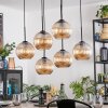 Koyoto lampa wisząca, kula świetlna, lampa wisząca bursztynowy, 6-punktowe