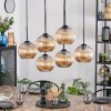 Koyoto lampa wisząca, kula świetlna, lampa wisząca bursztynowy, 6-punktowe