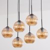 Koyoto Lampa wisząca, Kula świetlna, Lampa wisząca W kolorze bursztynu, 6-punktowe