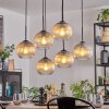 Koyoto lampa wisząca, kula świetlna, lampa wisząca bursztynowy, przezroczysty, 6-punktowe