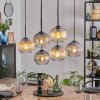 Koyoto lampa wisząca, kula świetlna, lampa wisząca bursztynowy, przezroczysty, przydymiony, 6-punktowe