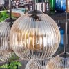 Koyoto lampa wisząca, kula świetlna, lampa wisząca bursztynowy, przezroczysty, przydymiony, 6-punktowe