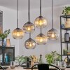 Koyoto lampa wisząca, kula świetlna, lampa wisząca bursztynowy, przezroczysty, przydymiony, 6-punktowe