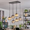 Koyoto lampa wisząca, kula świetlna, lampa wisząca bursztynowy, przezroczysty, przydymiony, 6-punktowe