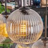Koyoto lampa wisząca, kula świetlna, lampa wisząca bursztynowy, przezroczysty, przydymiony, 6-punktowe
