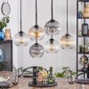 Koyoto lampa wisząca, kula świetlna, lampa wisząca bursztynowy, przezroczysty, przydymiony, 6-punktowe