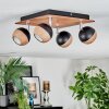 Haldor Lampa sufitowa, Spot sufitowy Chrom, Wygląd drewna, Czarny, 4-punktowe