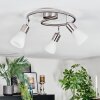 Mirlo Lampa sufitowa, Spot sufitowy Chrom, Nikiel matowy, 3-punktowe