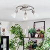 Mirlo Lampa sufitowa, Spot sufitowy Chrom, Nikiel matowy, 3-punktowe