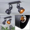 Tylar Lampa sufitowa, Spot sufitowy Czarny, 2-punktowe