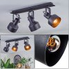 Tylar Lampa sufitowa, Spot sufitowy Czarny, 3-punktowe
