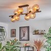 Koyoto lampa sufitowa, kula świetlna złoty, czarny, 8-punktowe