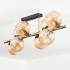 Koyoto lampa sufitowa, kula świetlna złoty, czarny, 8-punktowe