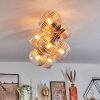 Koyoto lampa sufitowa, kula świetlna złoty, czarny, 8-punktowe