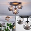 Chehalis Lampa sufitowa, Kula świetlna 32 cm Przydymiony, 3-punktowe