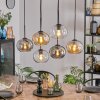Apedo lampa wisząca, kula świetlna, lampa wisząca bursztynowy, przezroczysty, przydymiony, 6-punktowe