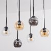 Ripoll lampa wisząca, kula świetlna, lampa wisząca bursztynowy, przezroczysty, przydymiony, 6-punktowe