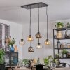 Ripoll lampa wisząca, kula świetlna, lampa wisząca bursztynowy, przezroczysty, przydymiony, 6-punktowe