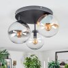 Gastor Lampa sufitowa, Kula świetlna W kolorze bursztynu, Przezroczysty, Przydymiony, 3-punktowe