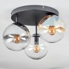 Gastor Lampa sufitowa, Kula świetlna W kolorze bursztynu, Przezroczysty, Przydymiony, 3-punktowe