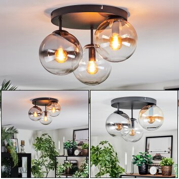 Gastor lampa sufitowa, kula świetlna bursztynowy, przezroczysty, przydymiony, 3-punktowe