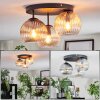 Koyoto Lampa sufitowa, Kula świetlna W kolorze bursztynu, Przezroczysty, Przydymiony, 3-punktowe