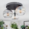 Koyoto Lampa sufitowa, Kula świetlna W kolorze bursztynu, Przezroczysty, Przydymiony, 3-punktowe