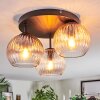 Koyoto Lampa sufitowa, Kula świetlna W kolorze bursztynu, Przezroczysty, Przydymiony, 3-punktowe