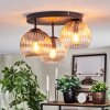 Koyoto Lampa sufitowa, Kula świetlna W kolorze bursztynu, Przezroczysty, Przydymiony, 3-punktowe