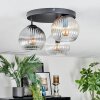 Koyoto Lampa sufitowa, Kula świetlna W kolorze bursztynu, Przezroczysty, Przydymiony, 3-punktowe
