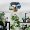 Koyoto lampa sufitowa, kula świetlna niebeieski, złoty, zielony, 3-punktowe