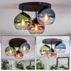 Koyoto lampa sufitowa, kula świetlna 30 cm niebeieski, zielony, przezroczysty, miedziany, 3-punktowe