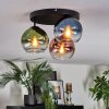 Koyoto lampa sufitowa, kula świetlna 30 cm niebeieski, zielony, przezroczysty, miedziany, 3-punktowe